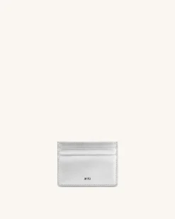 Metallic Card Holder - Silver