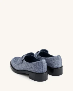 Micah Denim Embossed Chunky Loafer - Blue