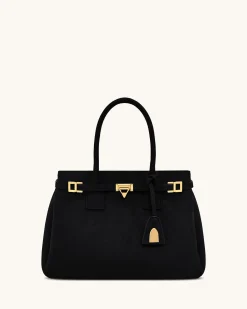 Miley Belt Embellished Tote Bag - Black