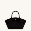 Mini Tote Bag Black Faux Suede Women bag - JW PEI Hana
