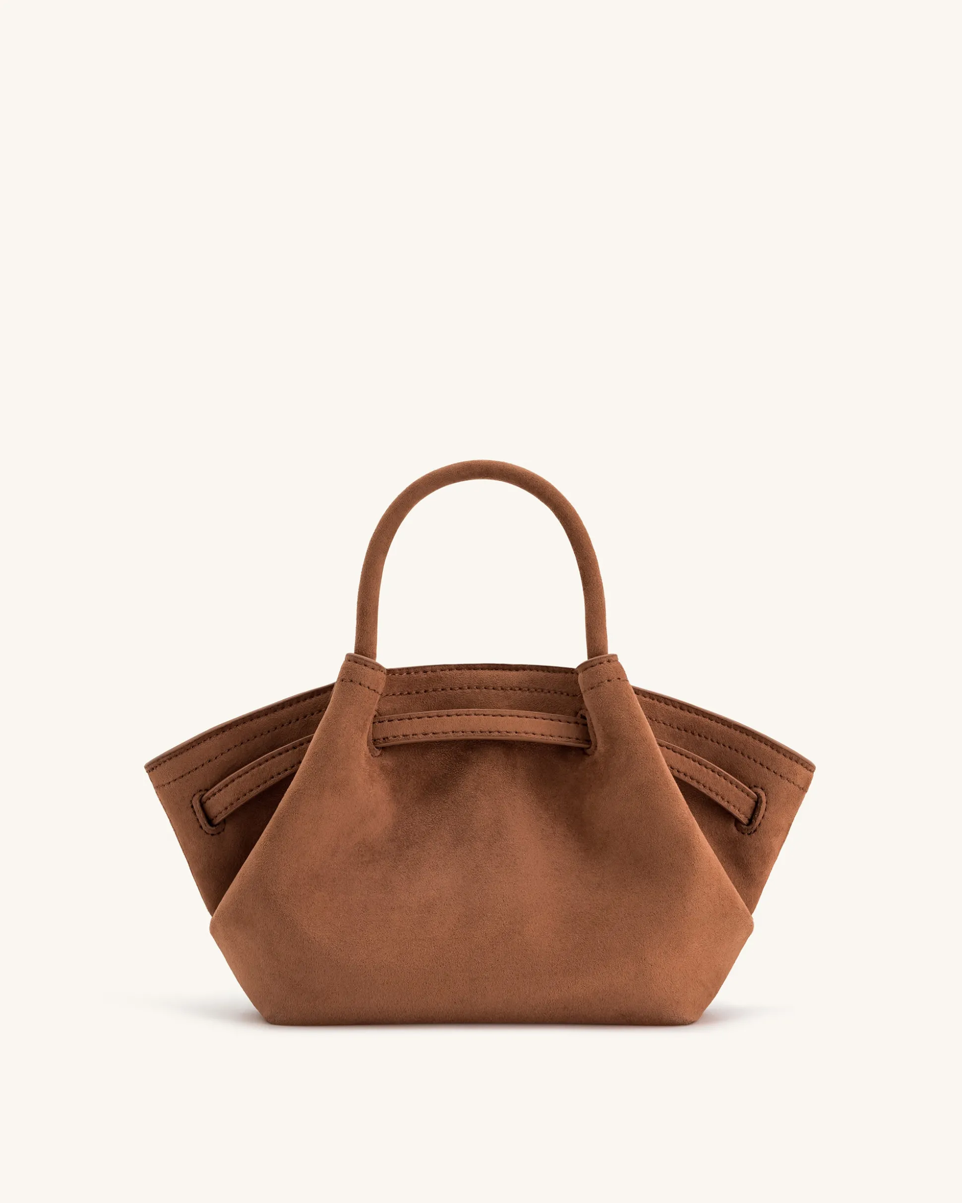 Mini Tote Bag Brown Faux Suede Women bag - JW PEI Hana