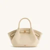 Mini Tote Bag White Faux Suede Women bag Beige - JW PEI Hana