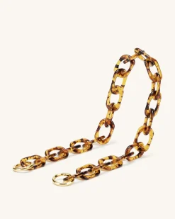Mya Tortoiseshell Acrylic Chain Strap