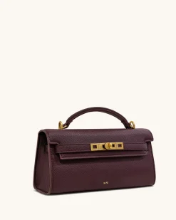 Noor Top Handle Bag - Deep Burgundy