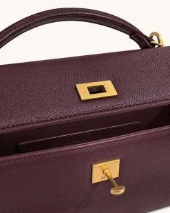 Noor Top Handle Bag - Deep Burgundy