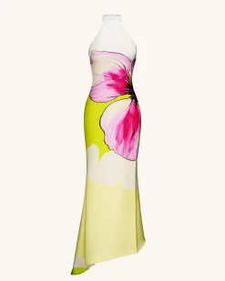 Olivia Floral Halter Gown - Multicolor