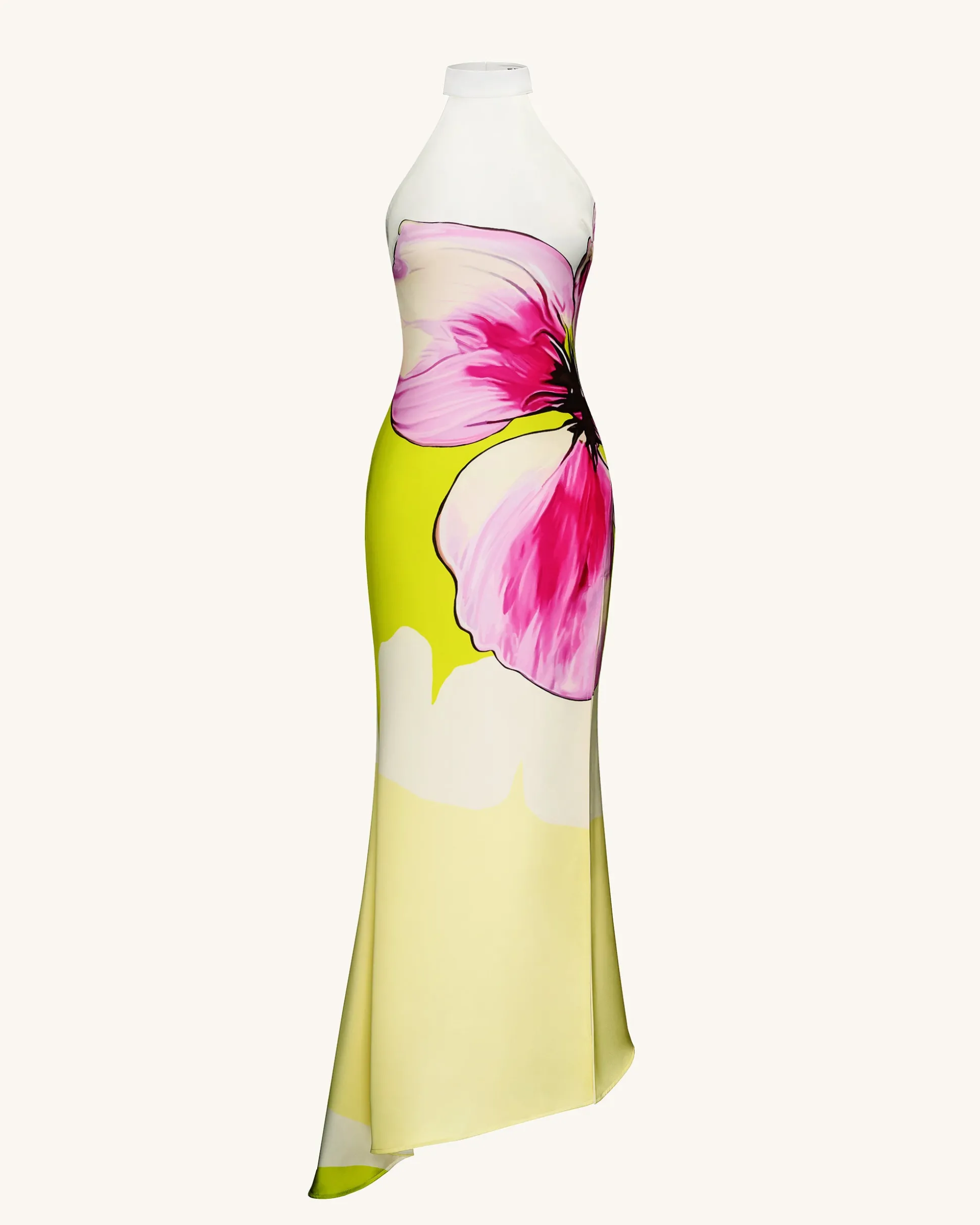 Olivia Floral Halter Gown - Multicolor