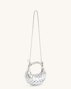 Orla Weave Handbag - Silver