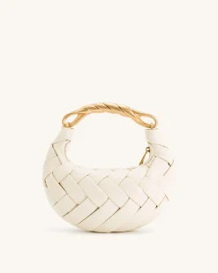 Orla Weave Handbag - White | JW PEI