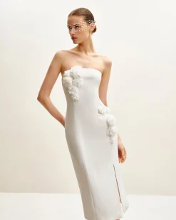 Petal Perfection Cocktail Dress - White