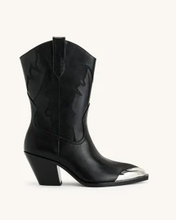 Riya Cowboy Boot - Black