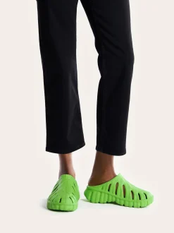 Tara Leaf Platform Clog - Neon Green