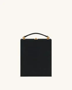 Taya-Fireworks Pattern Book Shape Clutch Bag - Black