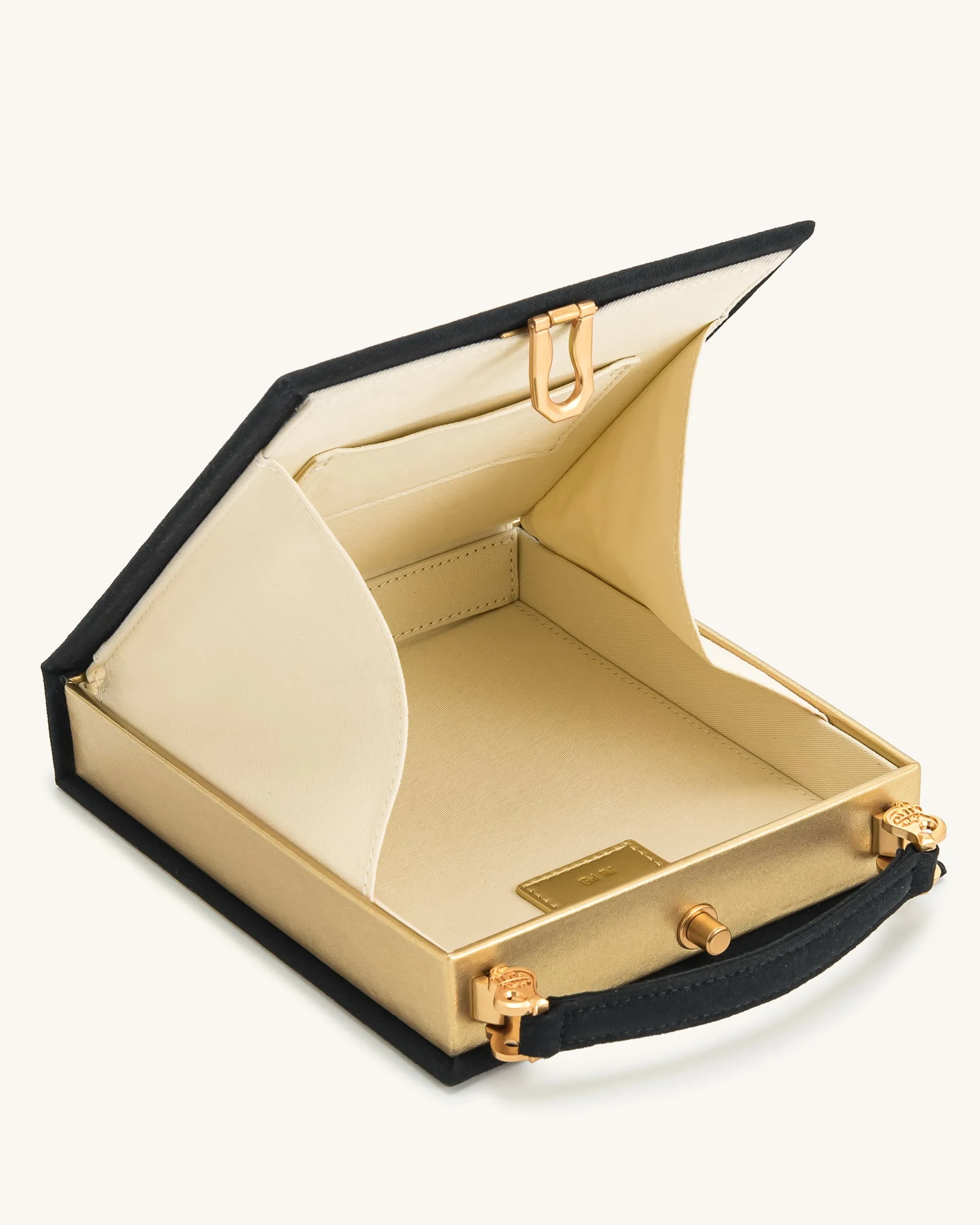 Taya-Fireworks Pattern Book Shape Clutch Bag - Black
