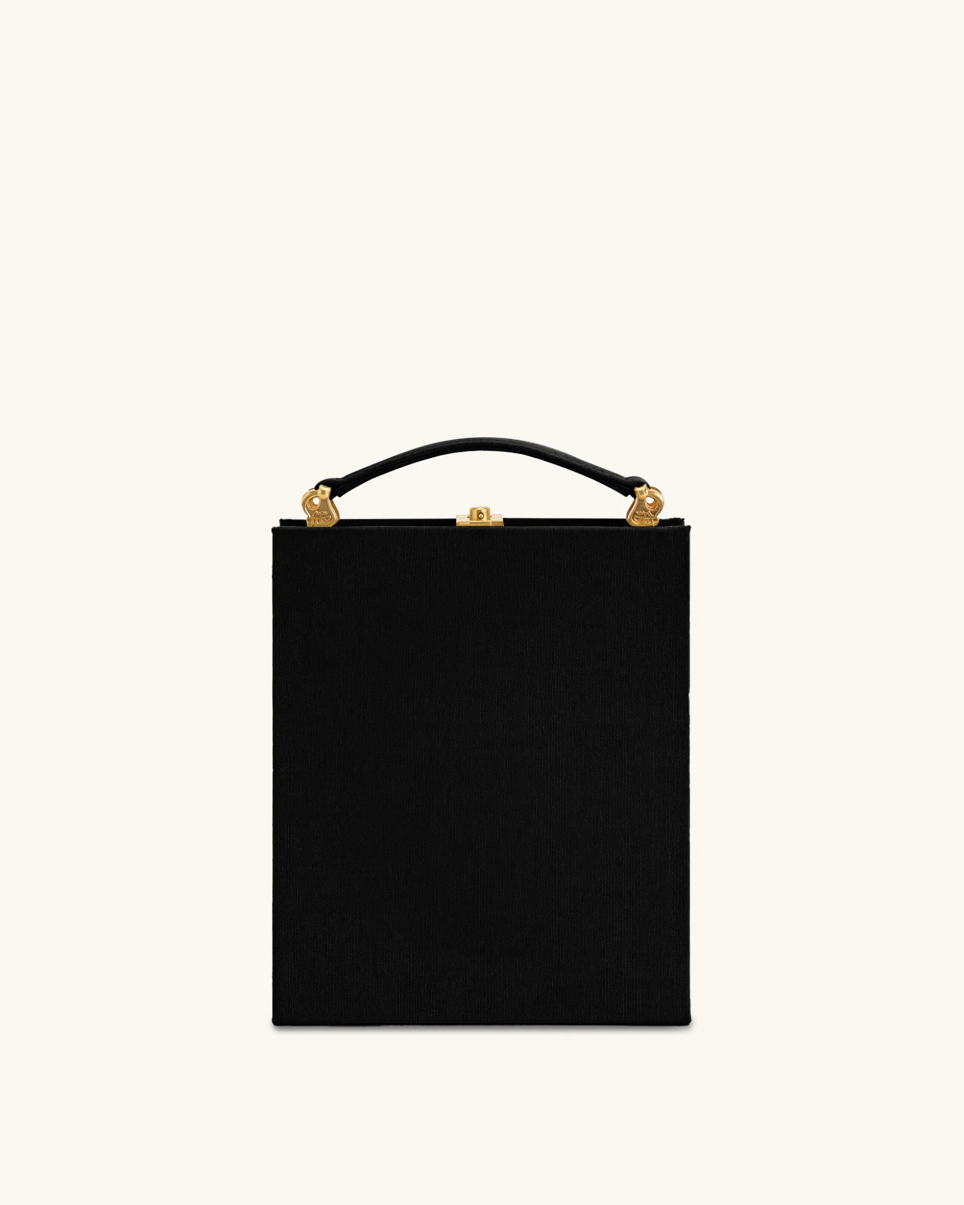 Taya-Puppy Pattern Book Shape Clutch Bag - Black