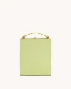 Taya-Puppy Pattern Book Shape Clutch Bag - Light Green