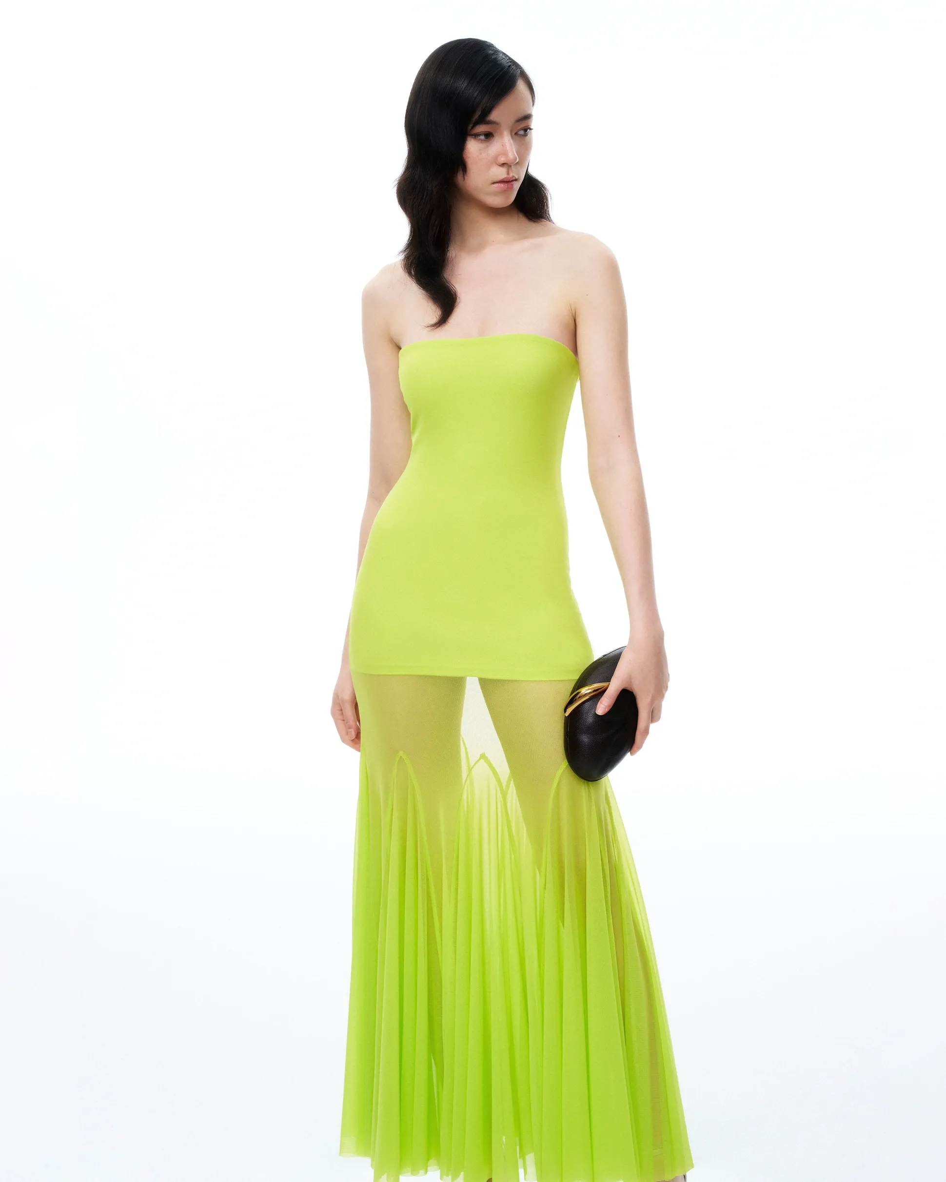 Thalassa Mesh Dress - Lime Green