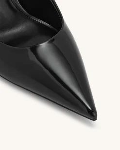 Thalina Patent Leather Pumps - Black
