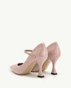 Thalina Patent Leather Pumps - Dusty Pink