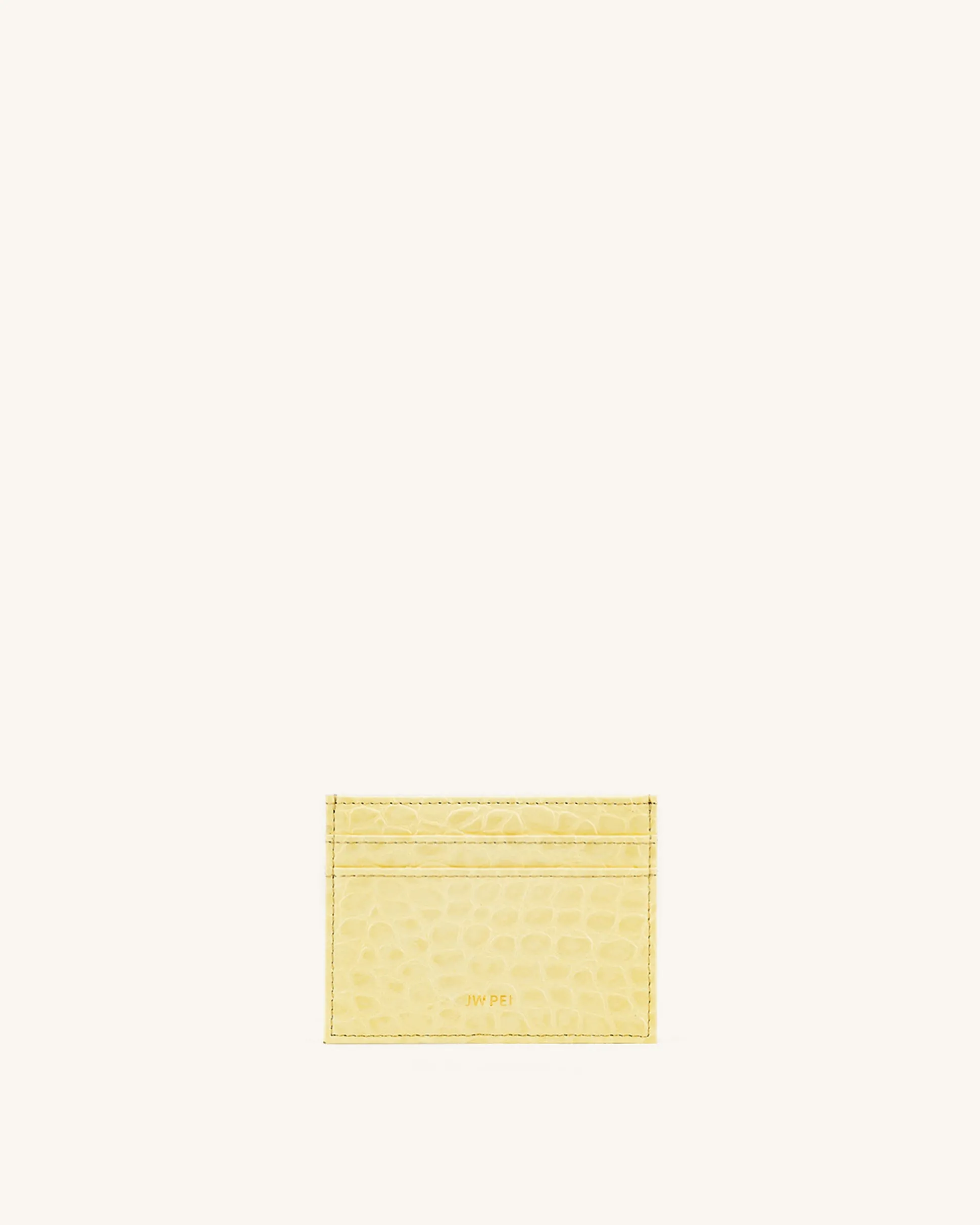 The Card Holder - Light Yellow Croc