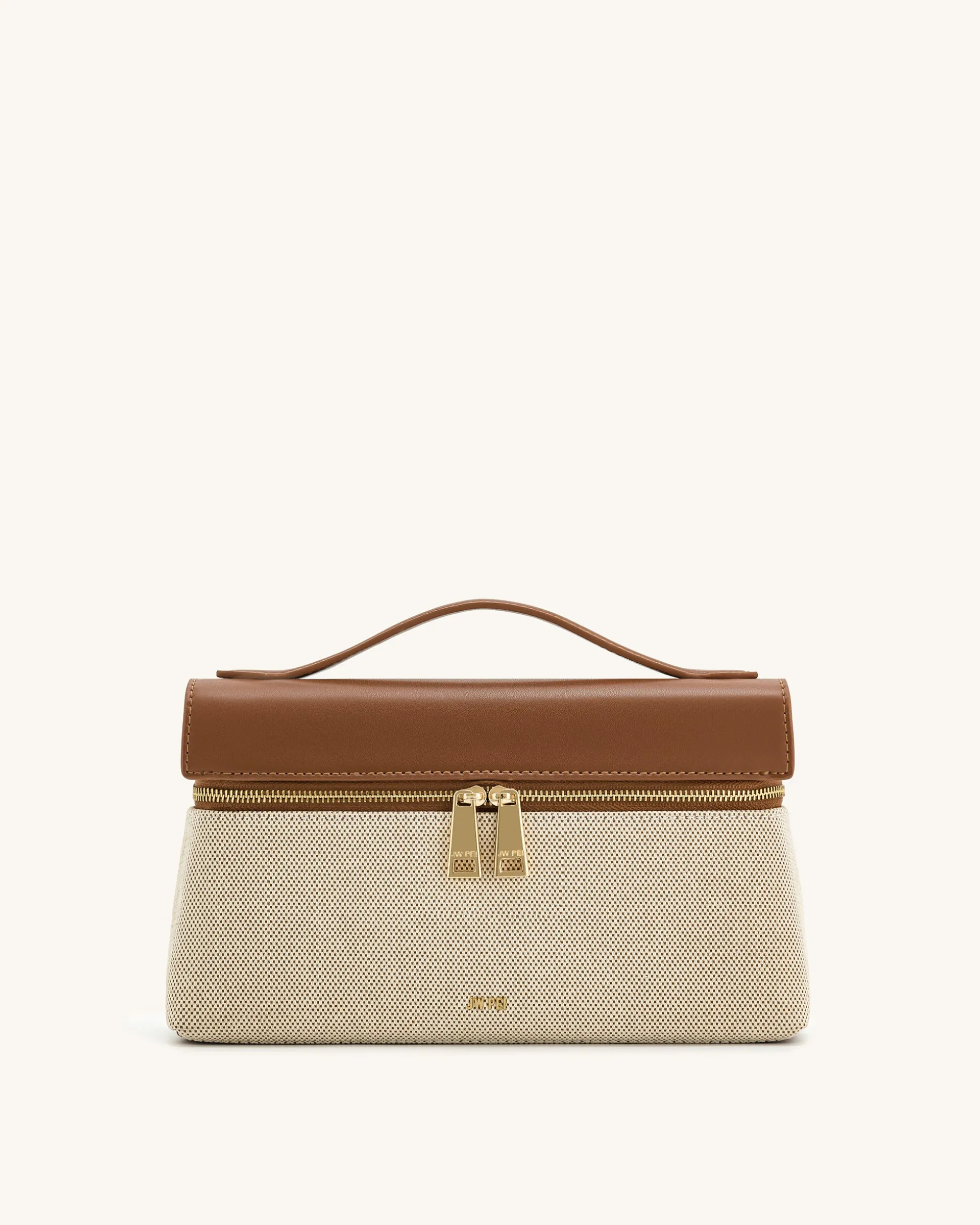 Thea Top Handle Bag - Brown Canvas