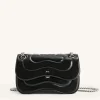 Tina Quilted Chain Crossbody - Black