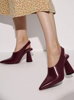 Vivovr High Heel Pumps - Burgundy