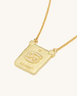 Zodiac Pendant Necklace - 18ct Gold Plated