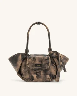 Zoey Pockets Shoulder Bag - Brown