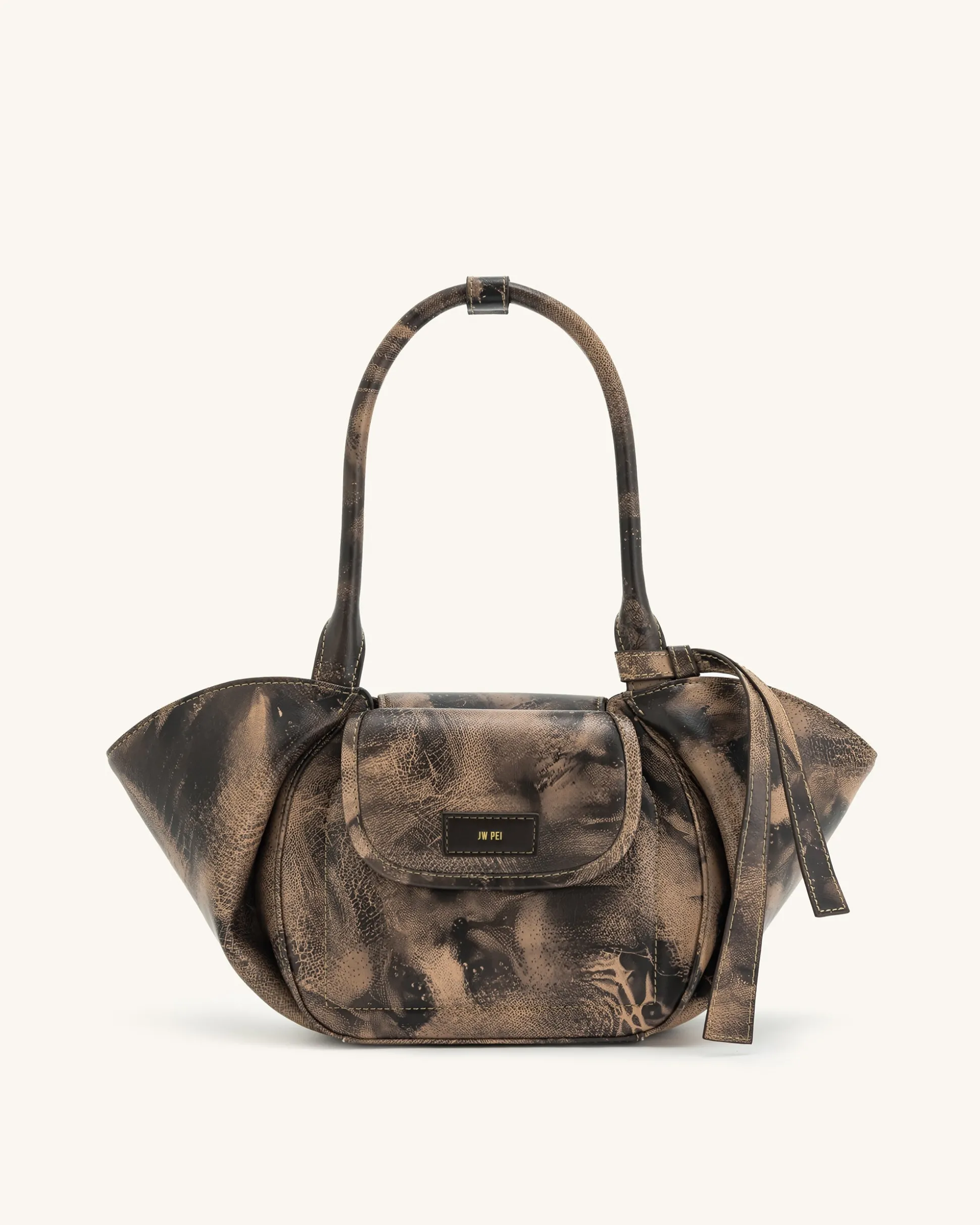 Zoey Pockets Shoulder Bag - Brown