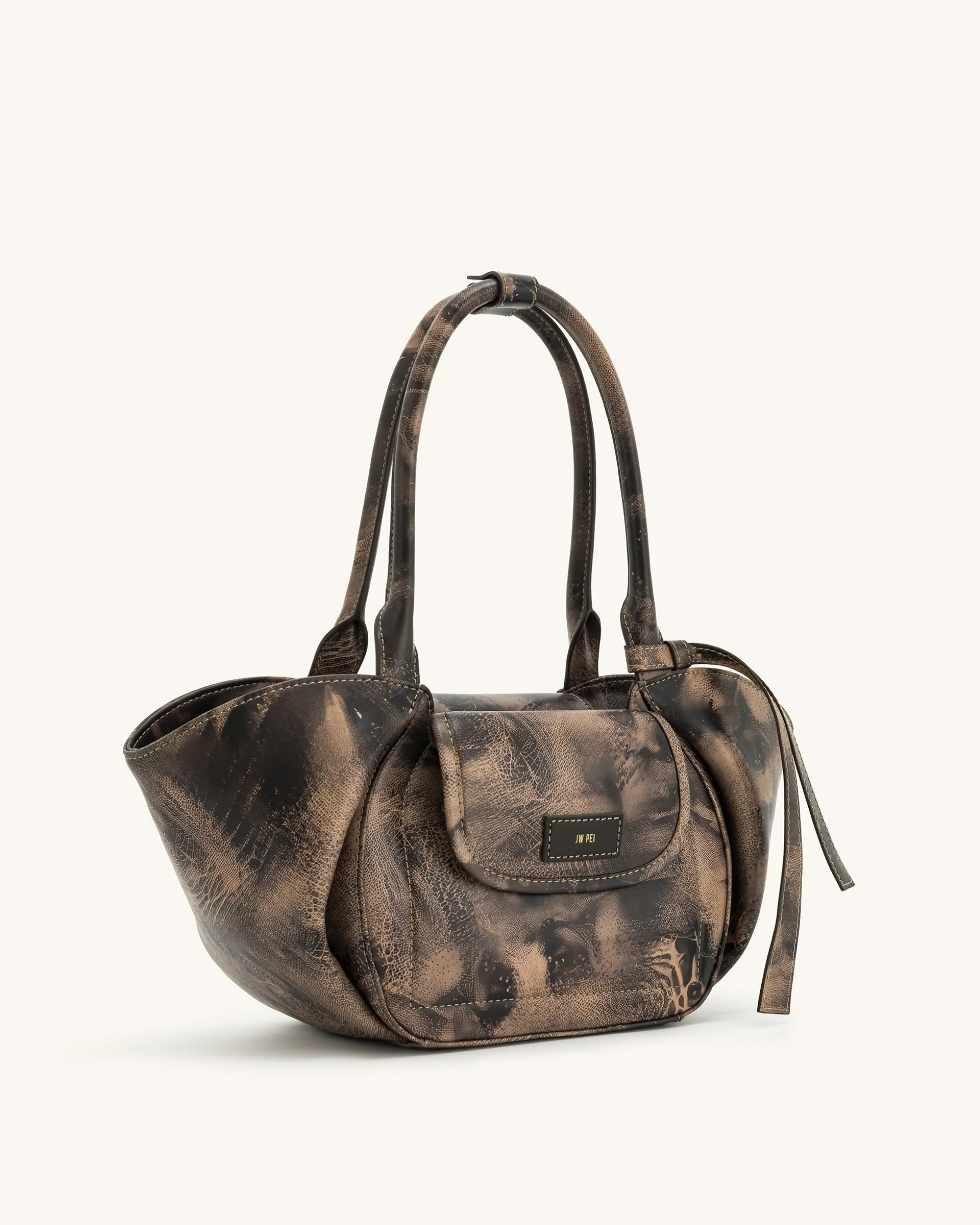 Zoey Pockets Shoulder Bag - Brown