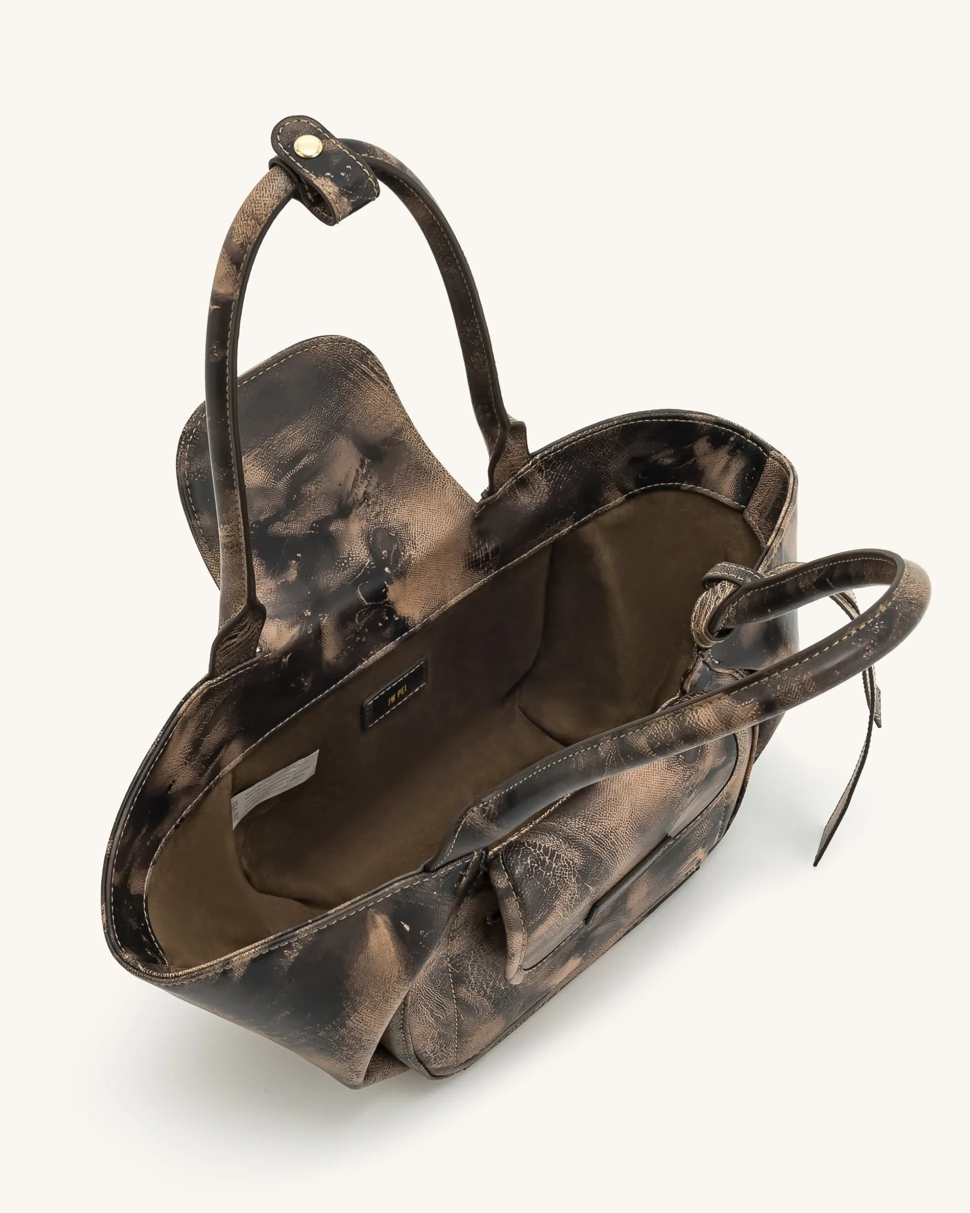Zoey Pockets Shoulder Bag - Brown