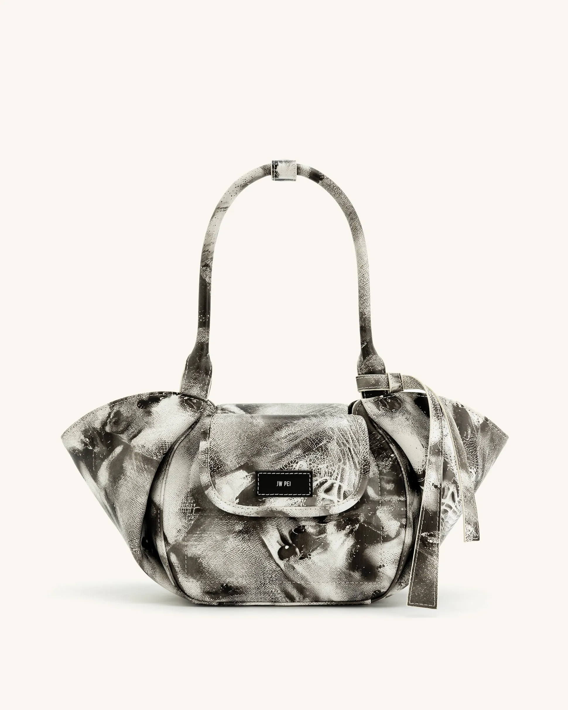 Zoey Pockets Shoulder Bag - White