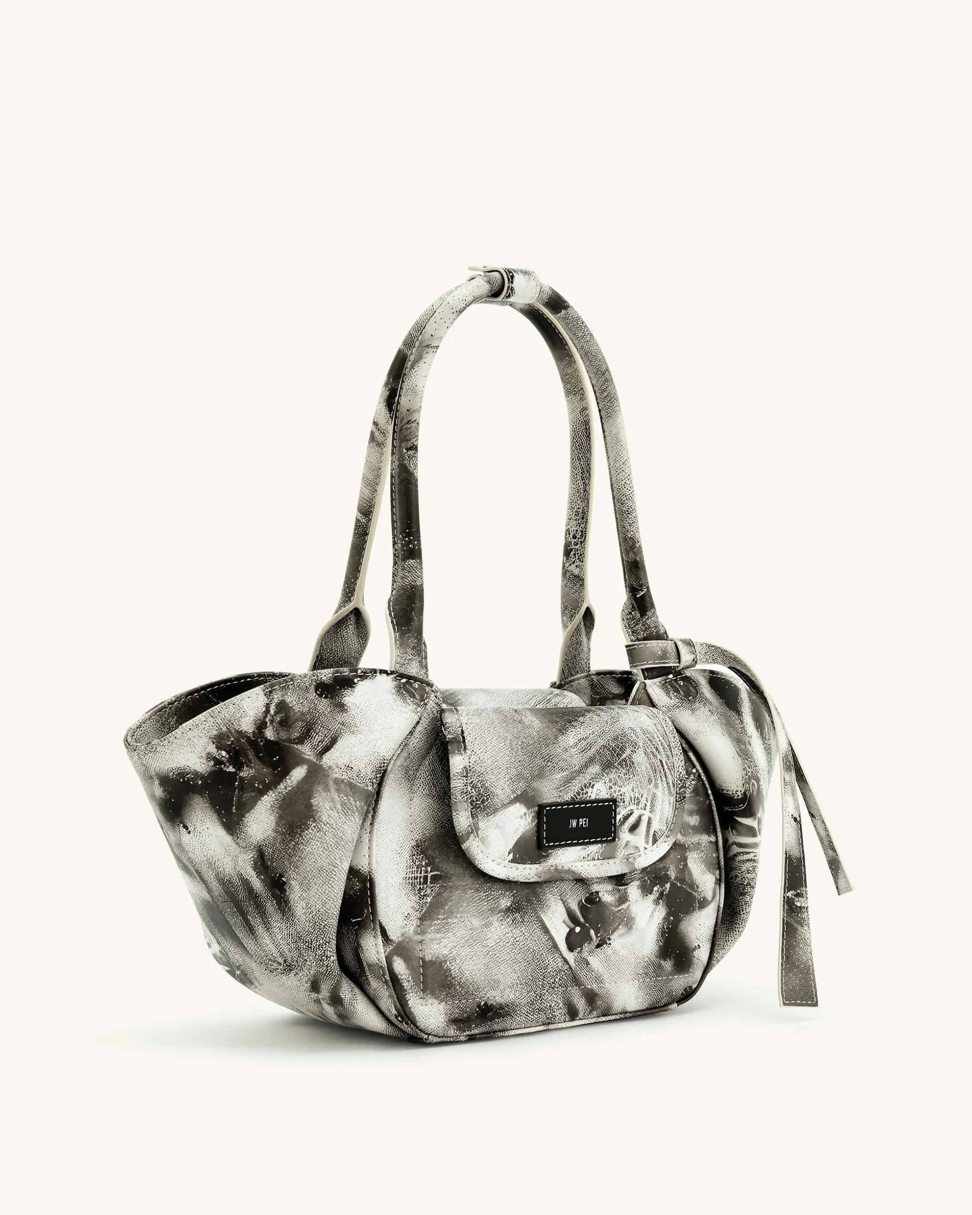 Zoey Pockets Shoulder Bag - White